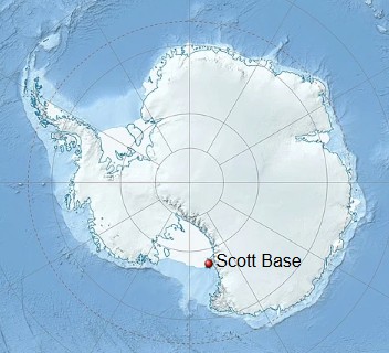 Scott Base atrašanās vieta