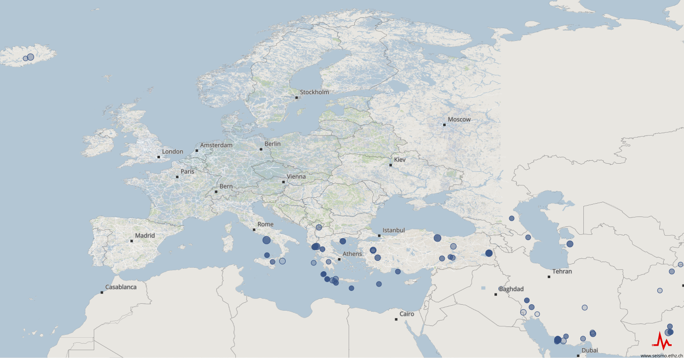 Interaktīvā karte Eiropa — ETH Zurich